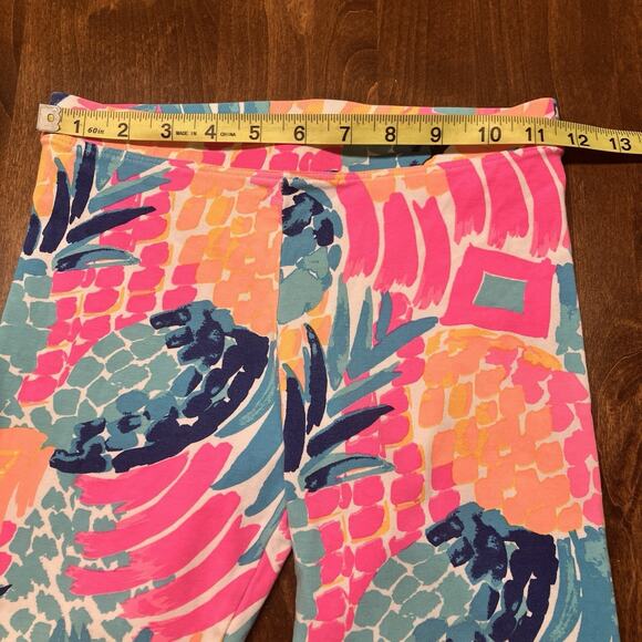Lilly Pulitzer Maia Cropped Leggings Goombay Smashed Reduced Girls Size L (8/10) - Picture 4 of 10